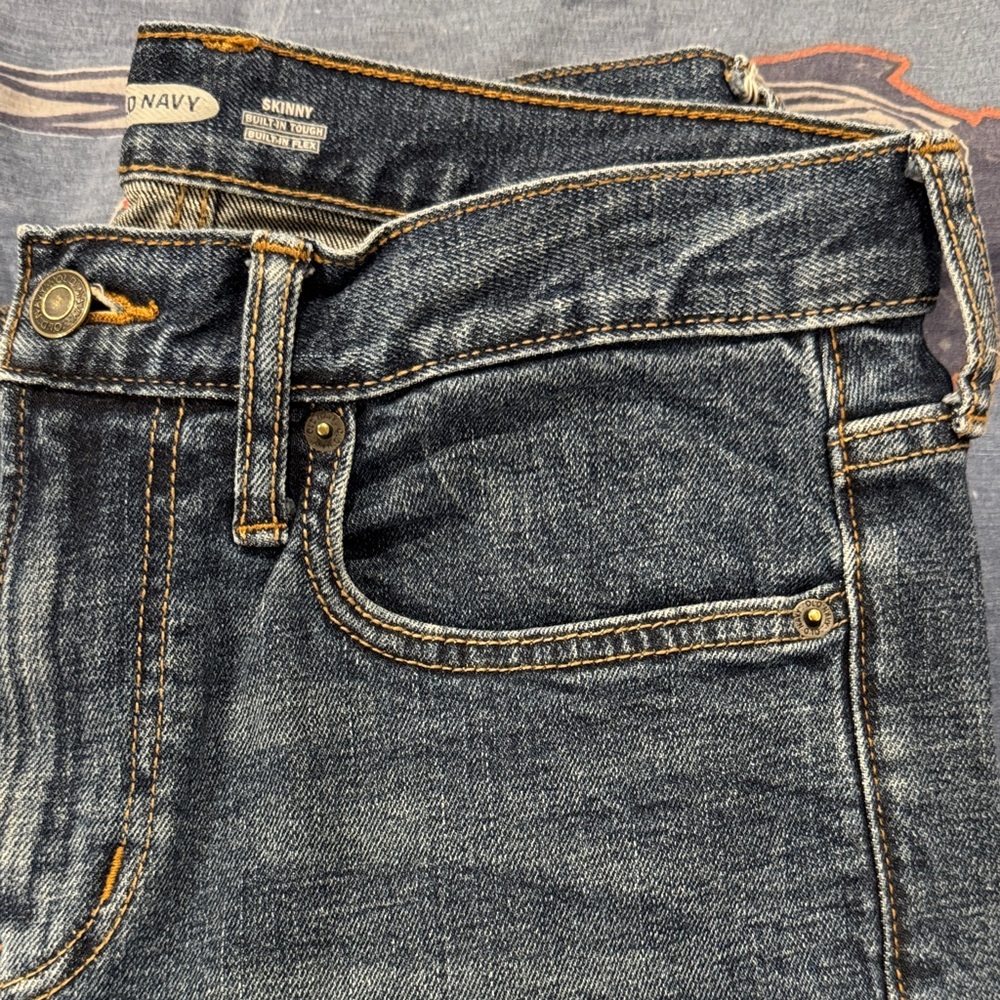 Old Navy Men's Dark Blue Skinny Jeans